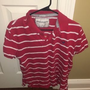 American Eagle Athletic fit striped polo